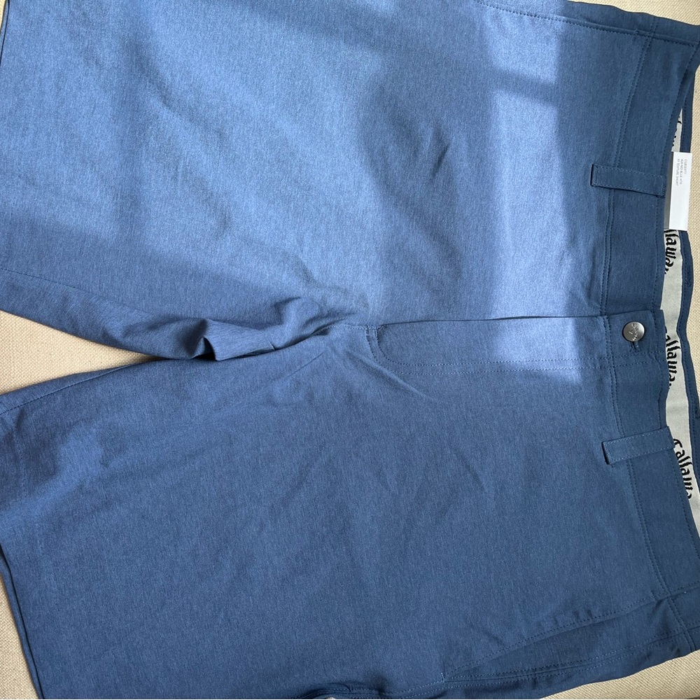 Callaway performance golf shorts size 36 blue Heather new with tags